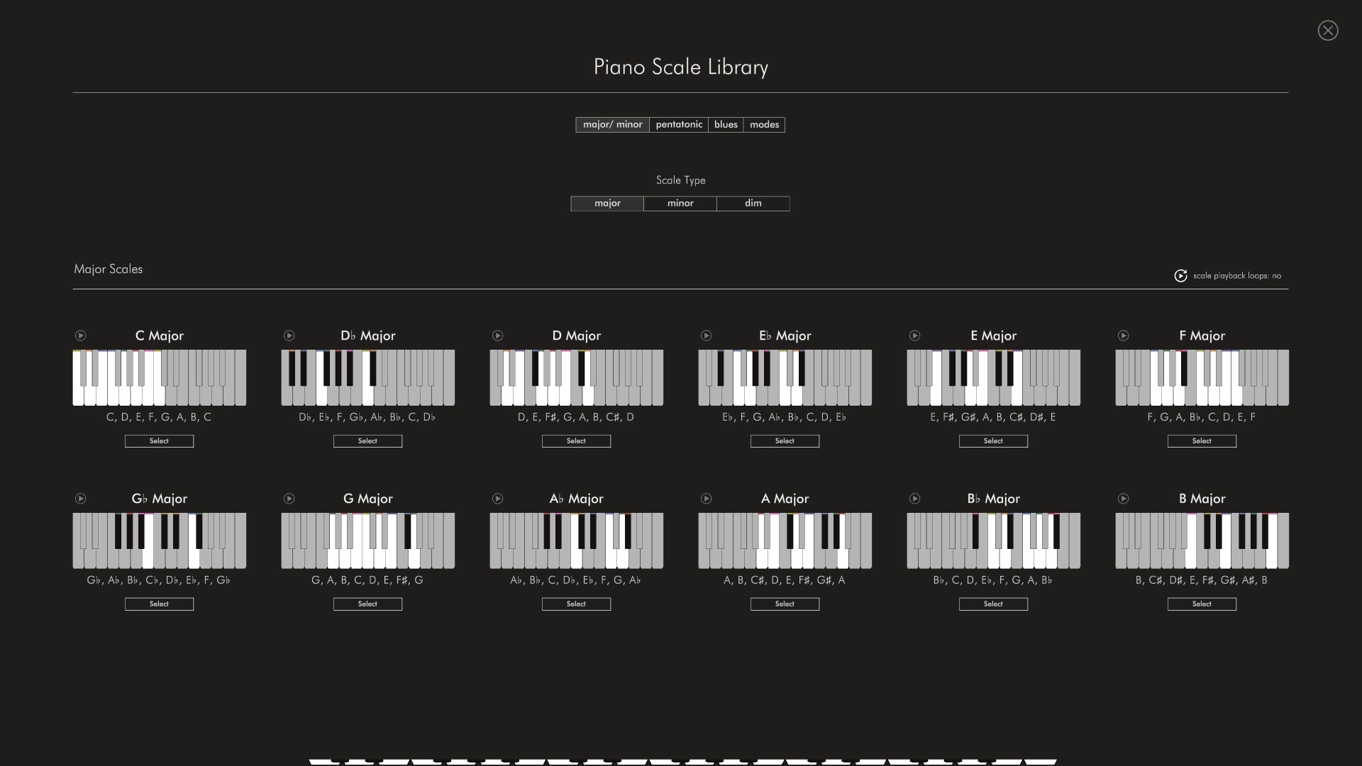 Scale Selector